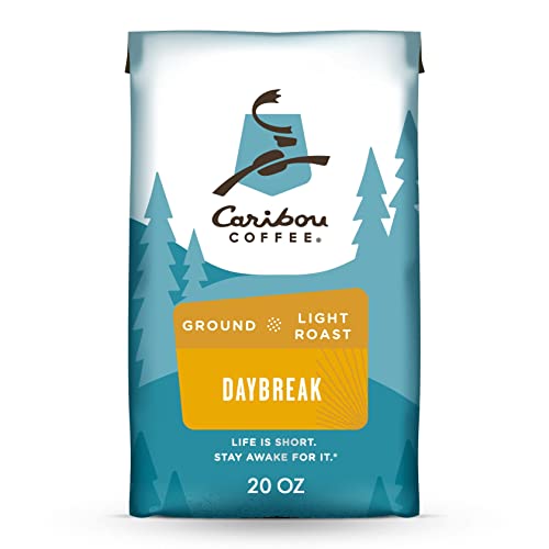 Caribou Coffee, Light Roast Ground Coffee - Daybreak Morning Blend 20 Ounce Bag - Daybreak Morning Blend - 1.25 Pound (Pack of 1)