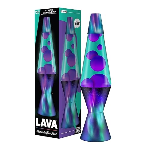 Lava® Lamp - 14.5" Aurora Borealis - The Original Motion Light - Purple Wax and Blue Liquid - Item #2047 (Amazon Exclusive) - Lamp