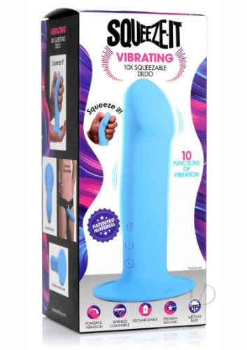 Squeeze It Vibe Dildo Blue