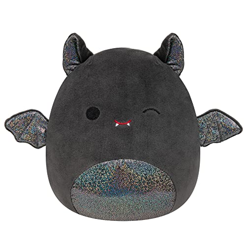 Squishmallows Original 8-Inch Emily Bat with Sparkly Ears and Belly - Medium-Sized Ultrasoft Official Jazwares Plush