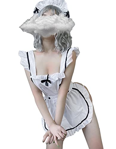 SINROYEE Sexy maid costume Bras for women Sexy cosplay Outfits Panties sets for women Lovely - 7914