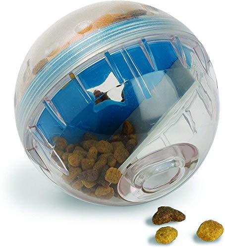 Pet Zone IQ Treat Ball Dog Treat Dispenser Toy Ball Interactive Dog Toy - 4" Dog Food Toy Stimulation, Slow Feeder - 4" - 1