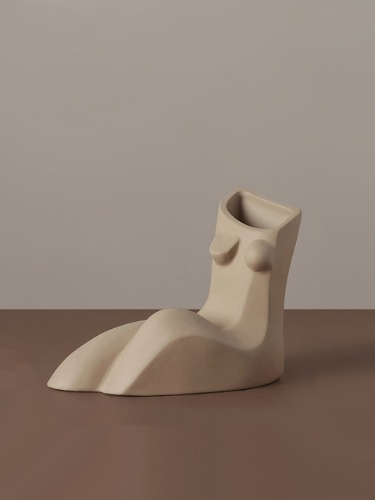 Ceramic Abstract Body Vases - Sitting / Natural