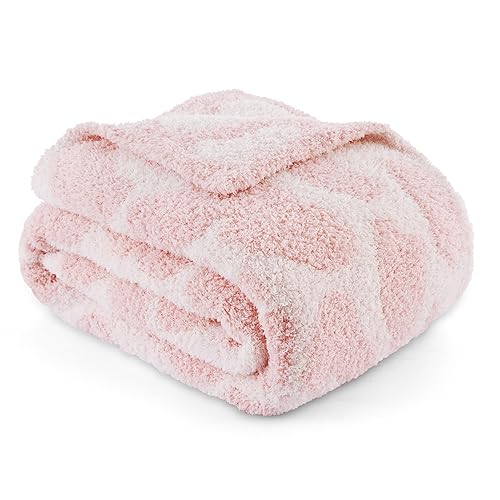 Bedsure Throw Blanket Super Soft Warm Blanket for Couch Lightweight Fluffy Blanket for Bed Sofa 50x60 Inches Leopard Pink - 03 - Leopard Pink - Throw (50" x 60")