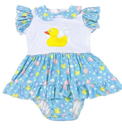 Ducky Bath Timer Romper Dress | Medium