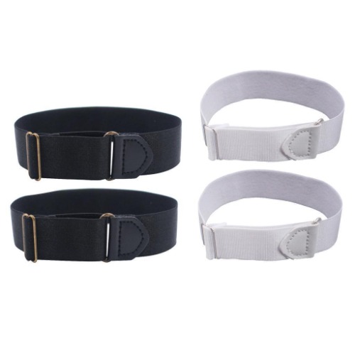 2 PAIRS of ARM BANDS Shirt Sleeve  Black Or White GREAT GIFT