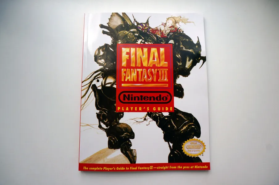 Handmade reproduction for SNES guide, Final Fantasy III (VI), fantsy, handmade reproduction print, replacement guide, documents, repro print