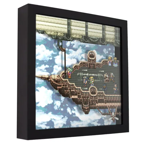 Final Fantasy VI (Falcon) - 3D Shadow Box (9" x 9") Handmade Wall Art for Gamers