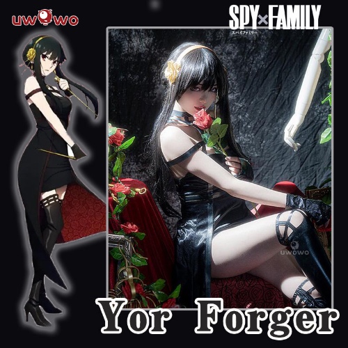 【In Stock】Uwowo Anime Plus Size Costume Spy x Family: Yor Forger Assassin Thorn Princess Dress Cosplay Costume - S