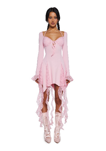 Lost In Fairyland Mini Dress - Pink | PINK / Small