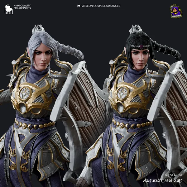 Sulking Cleric Statue, 3D Printed Resin Statue, Gift for Him & Her, Diorama, Video Game Character, 12k Resolution Sculpture Resin Build Kit.