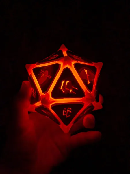 Shadowheart Artifact Glowing D20 Hand-Sized Prop from Baldur's Gate 3
