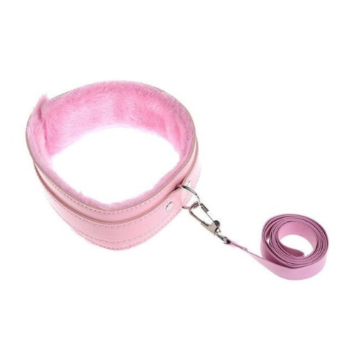 Fur Lined Leash - Pink Leash