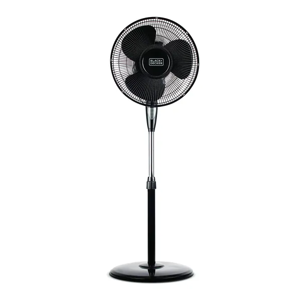 BLACK+DECKER 16 Inches Stand Fan with Remote - Black 16"