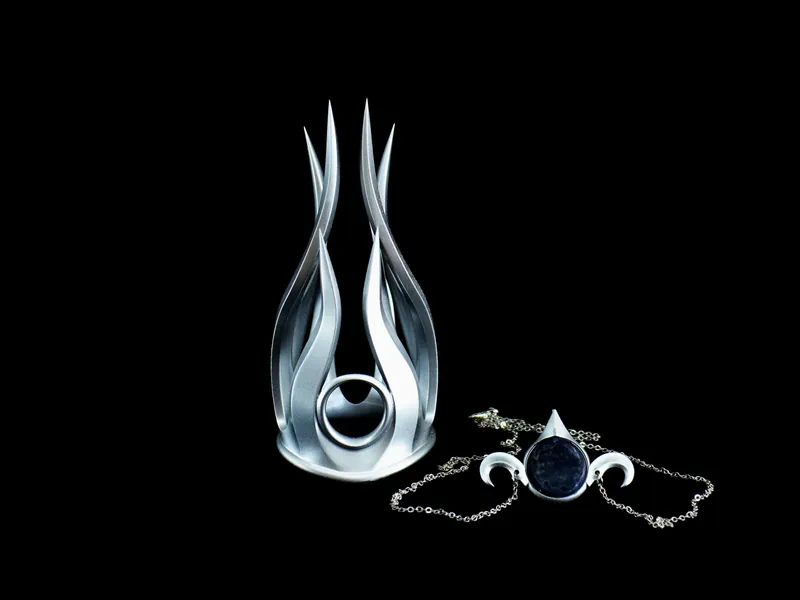 Shadowheart Cosplay Head piece - Crown & Hair piece -  Resin 3D Print - Painted and Unpainted versions