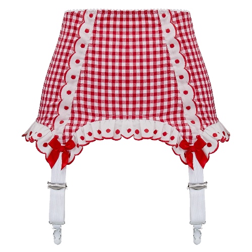 Picnic gingham poplin suspender belt — Buttress & Snatch