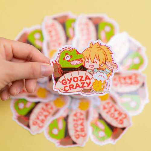 DRHDR "Gyoza Crazy" Caiman x Nikaido Die Cut Vinyl Sticker
