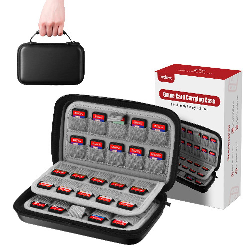 moleve 80 Switch Game Card Case for Nintendo Switch, Switch card Holders, Storage Case for Nintendo Switch PS Vita Physical Games and SD Cards - 80 Slots - 