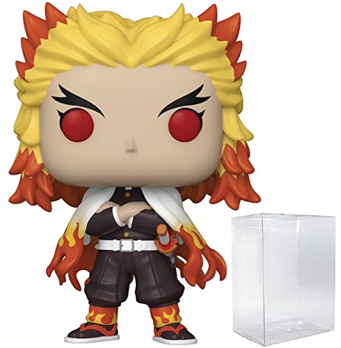 POP Demon Slayer - Kyojuro Rengoku Funko Vinyl Figure (Bundled with Compatible Box Protector Case), Multicolor, 3.75 inches