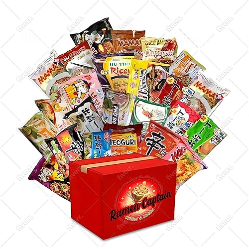 7DIPT Asian Instant Ramen Variety Bundle Care Package w/ Fortune Cookie & Chopsticks - (15 Pack Assorted, each different) - Original Mix (15 pack)