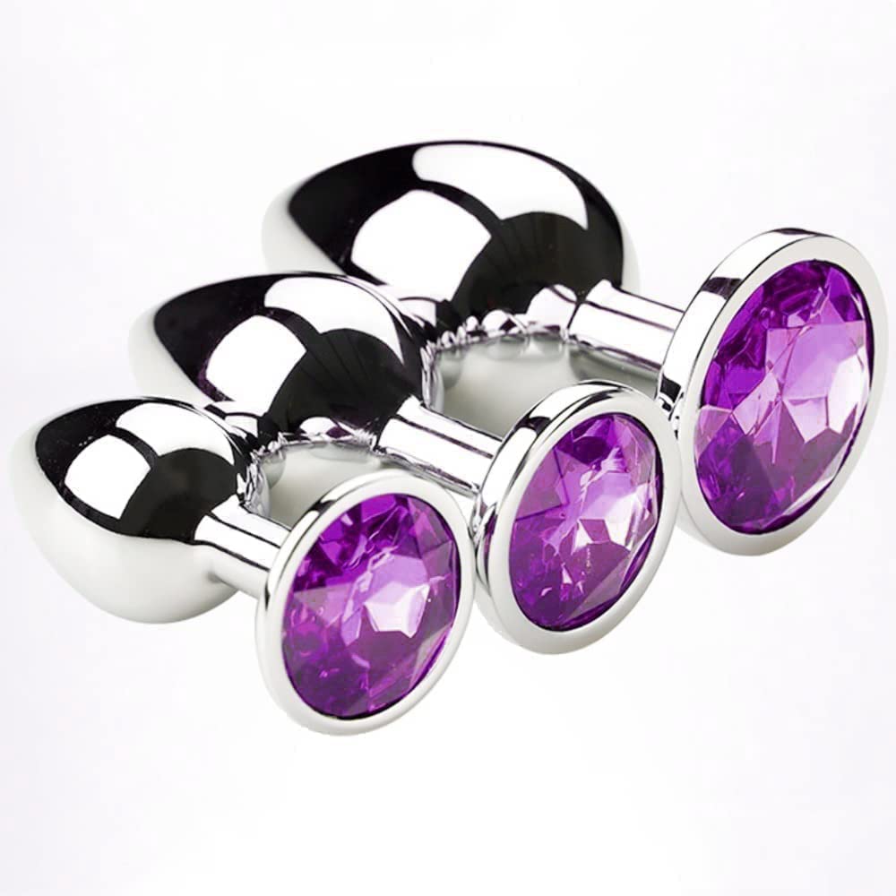 YUPPAL 3Pcs Stainless Steel Butt Toys Training Sets Anales Plug Relaxing for Men Women Sunglasses Party (O7) - JH1