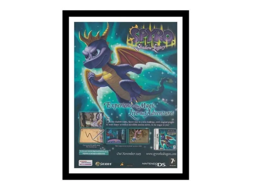 Original Spyro the Dragon Game Promo Poster Framed & Mounted | Etsy