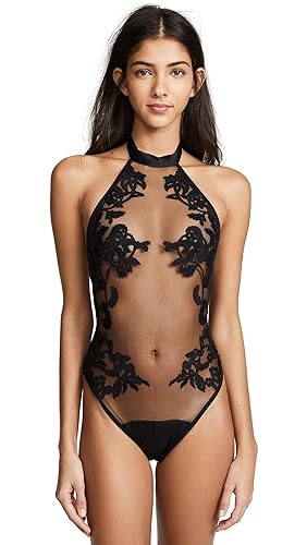 Thistle and Spire Women's Cornelia Thong Bodysuit - Small - Black