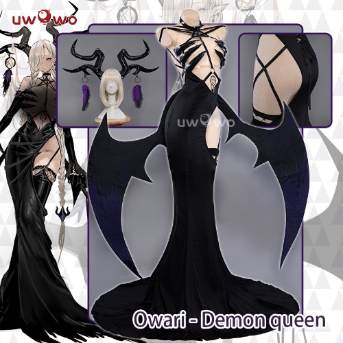 【Pre-sale】Uwowo Azur Lane IJN Owari Fanart Demon Queen 18+ Halloween Cosplay Costume - L