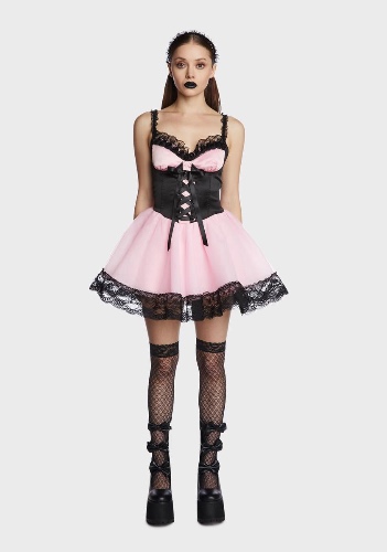 Blush Veiled Gloom Corset Dress | Small