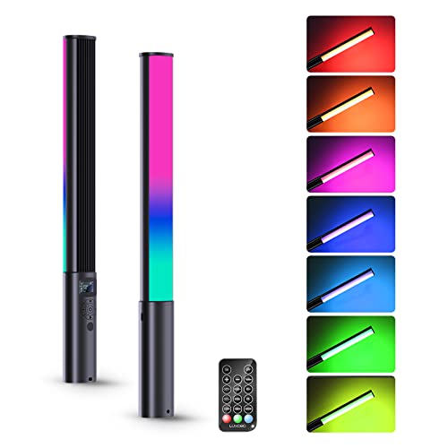 LUXCEO 400 RGB Luce Video LED, luce per fotografia a LED, batteria ricaricabile integrata e telecomando, regolabile 2500K-6500K, CRI 95+,12 Effetti Luce,per fotografia TikTok YouTube