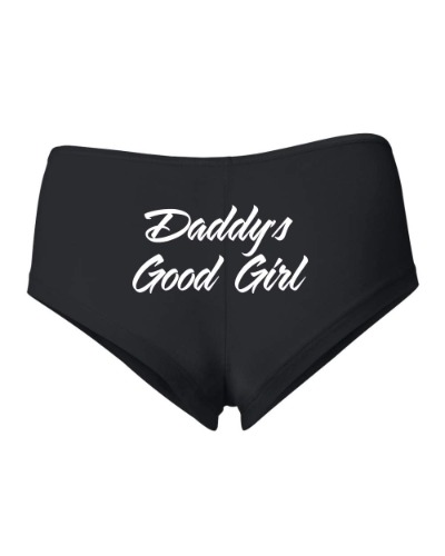 Wild Bobby Cum in Me Daddy Sexy Naughty Slutty Women's Cotton Spandex Booty Shorts - Medium Black-good Girl