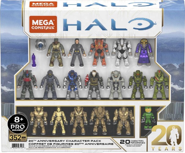 Mega HALO 20th Anniversary Character Pack HALO Infinite Construction Set, Building Toys for Boys - 