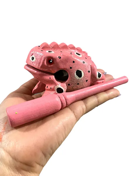 Cherry Blossom Wooden Frog Percussion Instrument
