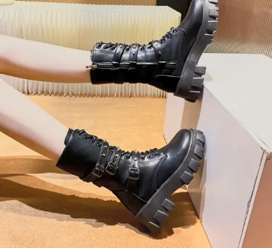 botas de     de cor   estilo europeu/americanas - Temu Brazil