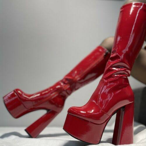 Nakedwolfe red boots💕