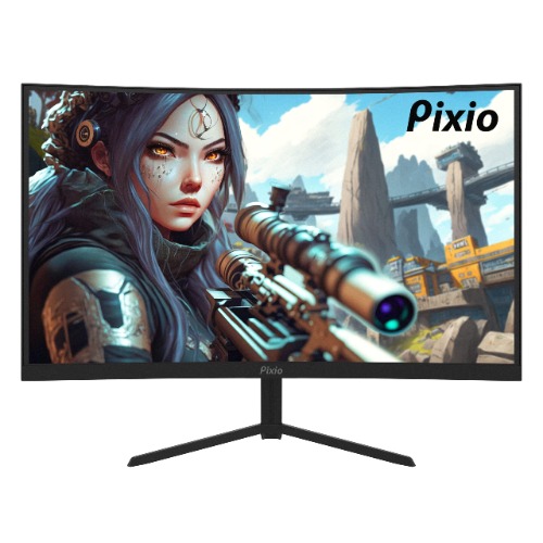 Pixio PXC243S 24 inch 165Hz (144Hz Supported) 1ms MPRT VA FHD 1920 x 1080 HDR AMD Radeon FreeSync Esports 1080p 24 in Curved Gaming Monitor - 24" Curved FHD 1080p 165Hz 1ms (MPRT) | PXC243S