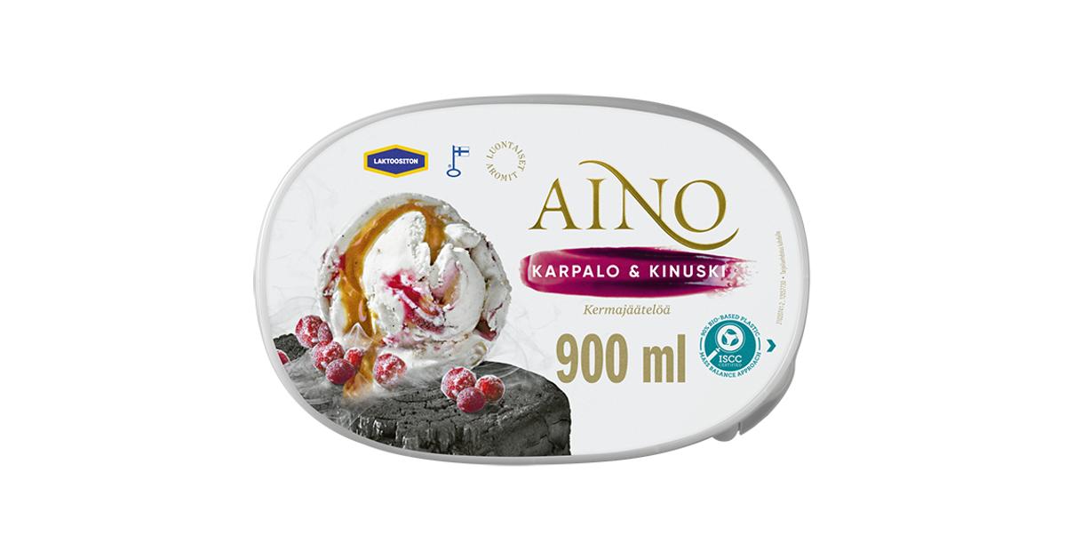 Aino Karpalo&Kinuski Laktoositon kermajäätelö kotipakkaus  527g/900ml | S-kaupat ruoan verkkokauppa