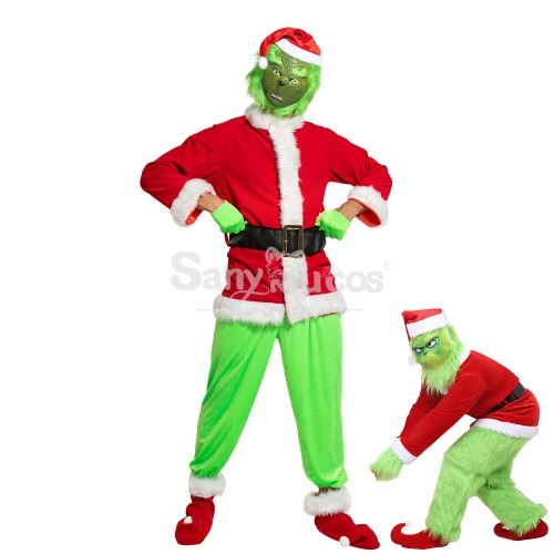 【In Stock】Movie The Grinch Cosplay Grinch Cosplay Costume - Thin / XL