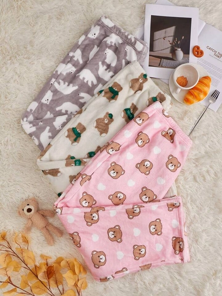 Plus 3pcs Cartoon Graphic Sleep Pants