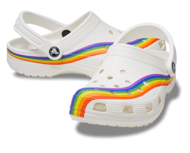 rainbow crocs
