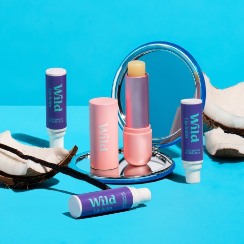 Rose Lip Balm Case + Coconut & Vanilla Refill Trio Pack