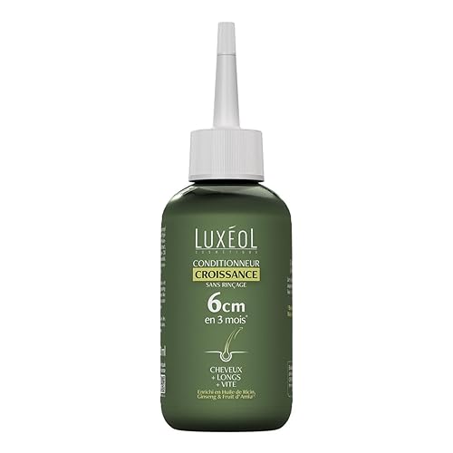 LUXEOL - Conditionneur Croissance Sans Rinçage - Pousse de 6cm en 3 Mois* - Cheveux Plus Longs Plus Vite - Cliniquement Prouvé - Formule d'Origine Naturelle - Huile de Ricin, Amla, Ginseng(3) - 150 ml - Conditionneur