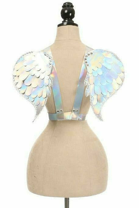 Silver Holo Angel Wing Harness - REGULAR / As Shown