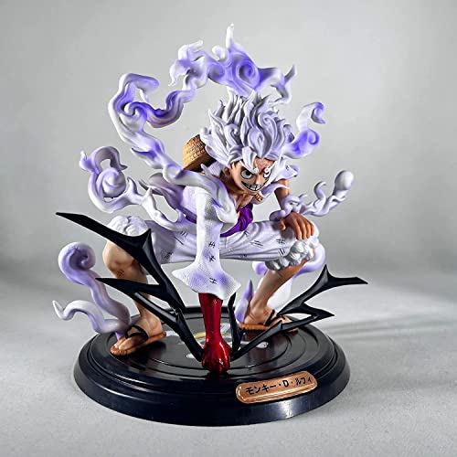 REOZIGN Luffy Gear 5 Fifth Gear Figuren, 20 cm, Luffy Handmade PVC Anime Manga Character Model Statue Figur Toy Collectibles Decorations Crafts Gifts (weiß) - Weiß