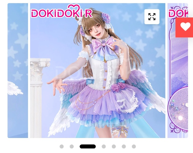 DokiDoki-R Anime LoveLive! School Idol Project Cosplay Lovelive Kotori Minami Costume / Wig White Day Angel Idol Project | Pinkish Purple Ver- Costume Only-M-Order Processing Time Refer to Description Page