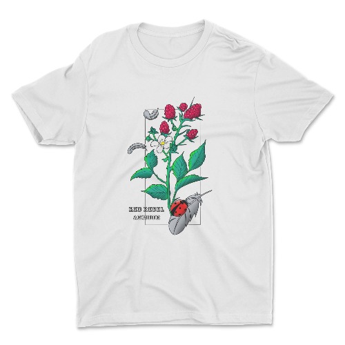 Miskomin (Raspberry) Tee - l / Wabishki White