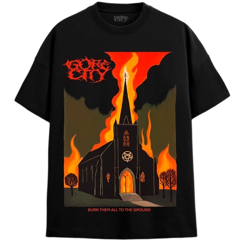 Burning church | 3XL / BLACK