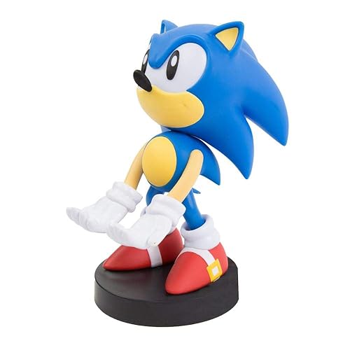 Exquisite Gaming: Sonic - Mobile Phone & Gaming Controller Holder, Sonic The Hedgehog Device Stand, Cable Guys, Sony Licensed Figure - Single