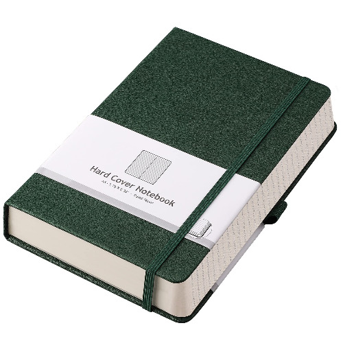 AHGXG Lined Journal Notebook - 320 Numbered Pages A5 College Ruled Notebook Thick Journal for Writing, 100gsm Lined Paper, Leather Hardcover, for Women Men Work Office School, 5.75'' X 8.38''-Green