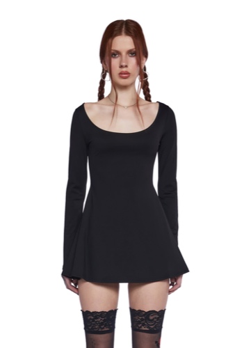 Miss Thing Mini Dress | BLACK / Medium